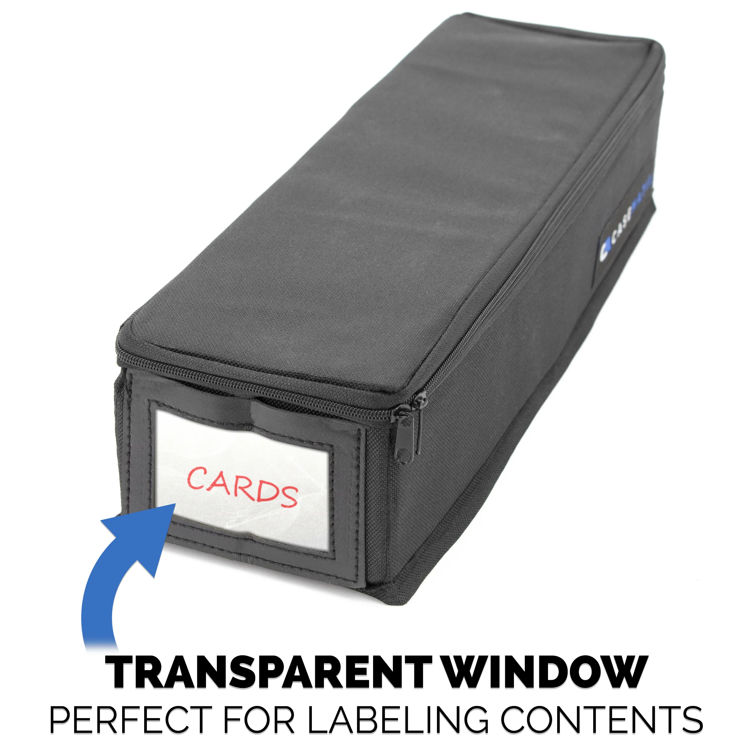 CASEMATIX Top Loader Card Storage Case for Trading Cards Fits 200 3" x 4" 35pt Toploaders For Cards with 3 Card Case Dividers and a Collapsible Design