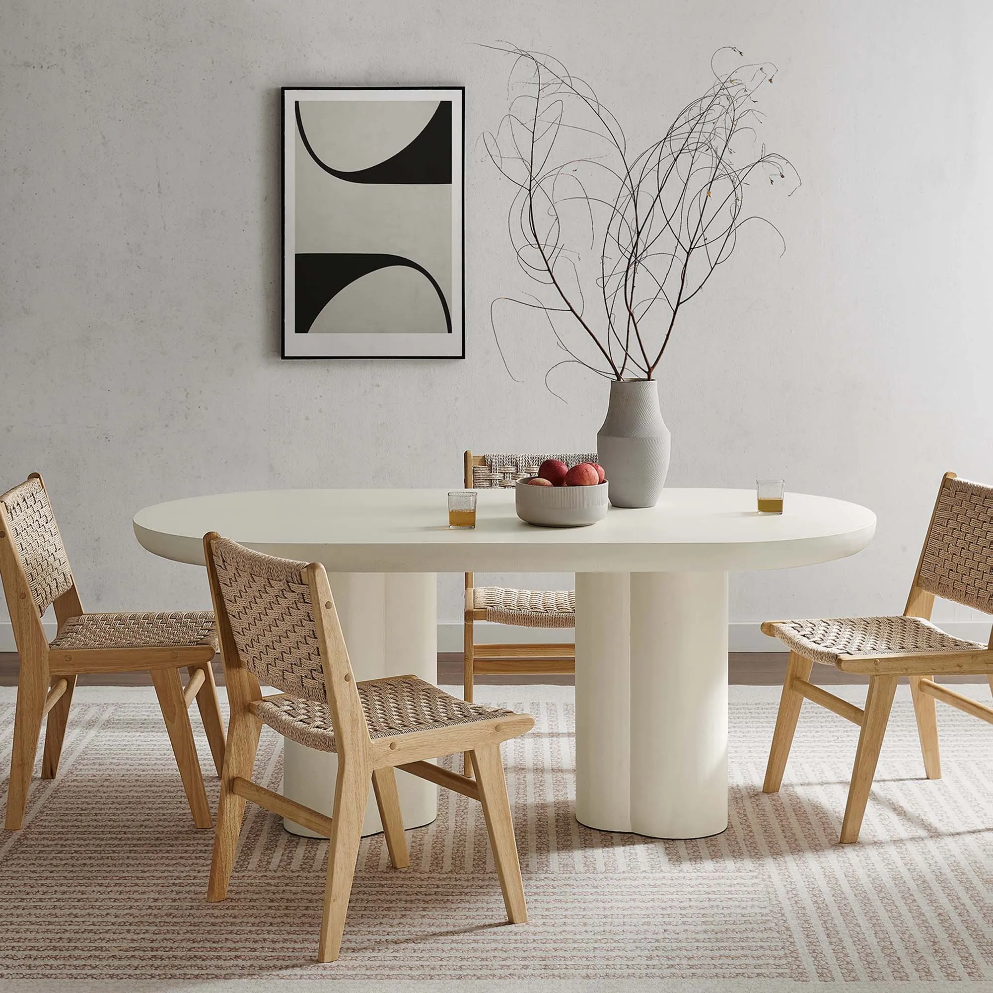 Caspian 72" Oval Concrete Dining Table by Modway