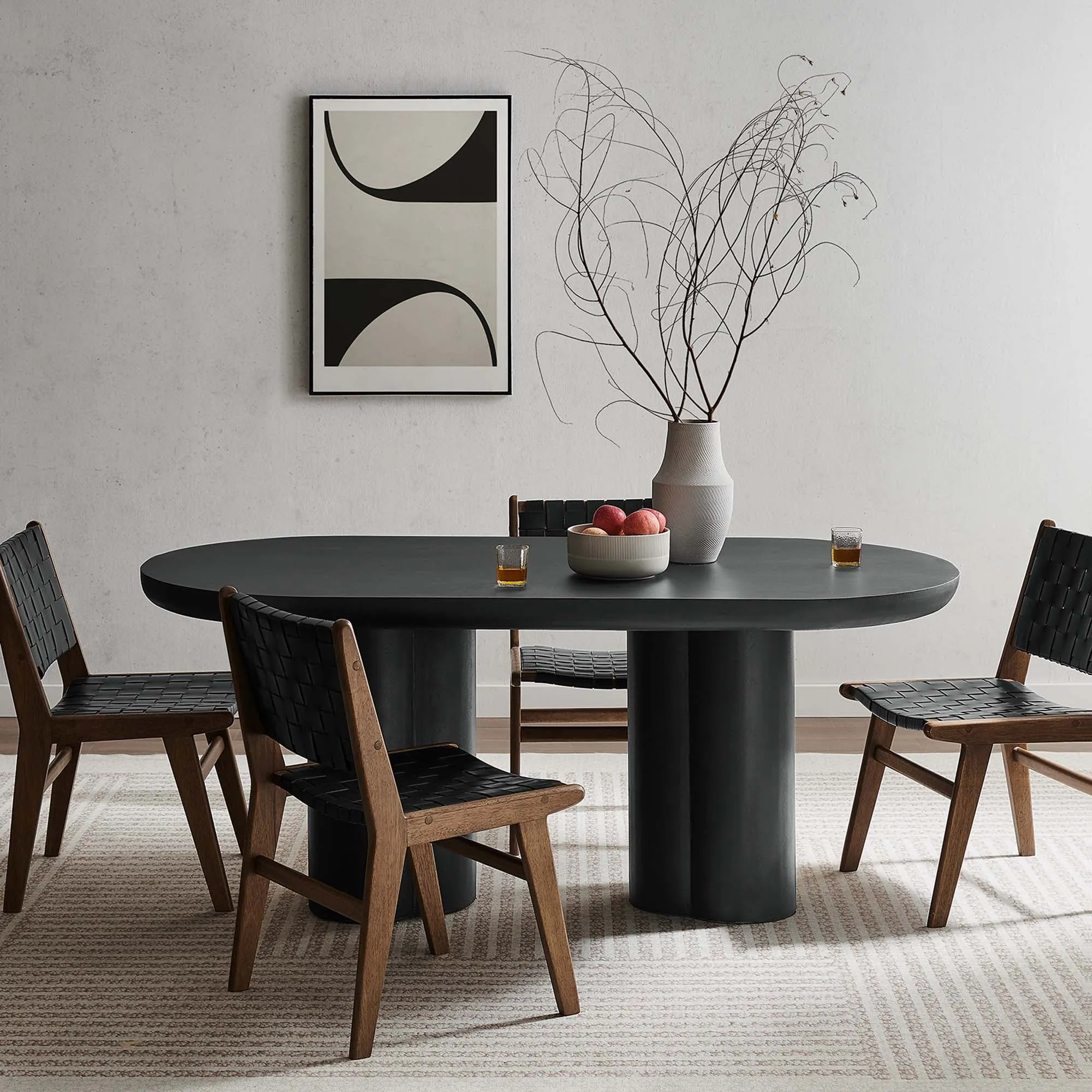 Caspian 72" Oval Concrete Dining Table by Modway