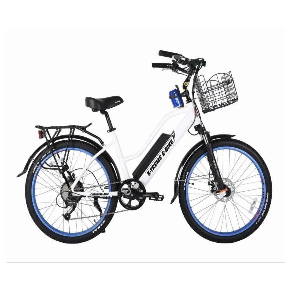 48-Volt Lithium-Powered Catalina Electric Bike: Step-Through Beach Cruiser Model