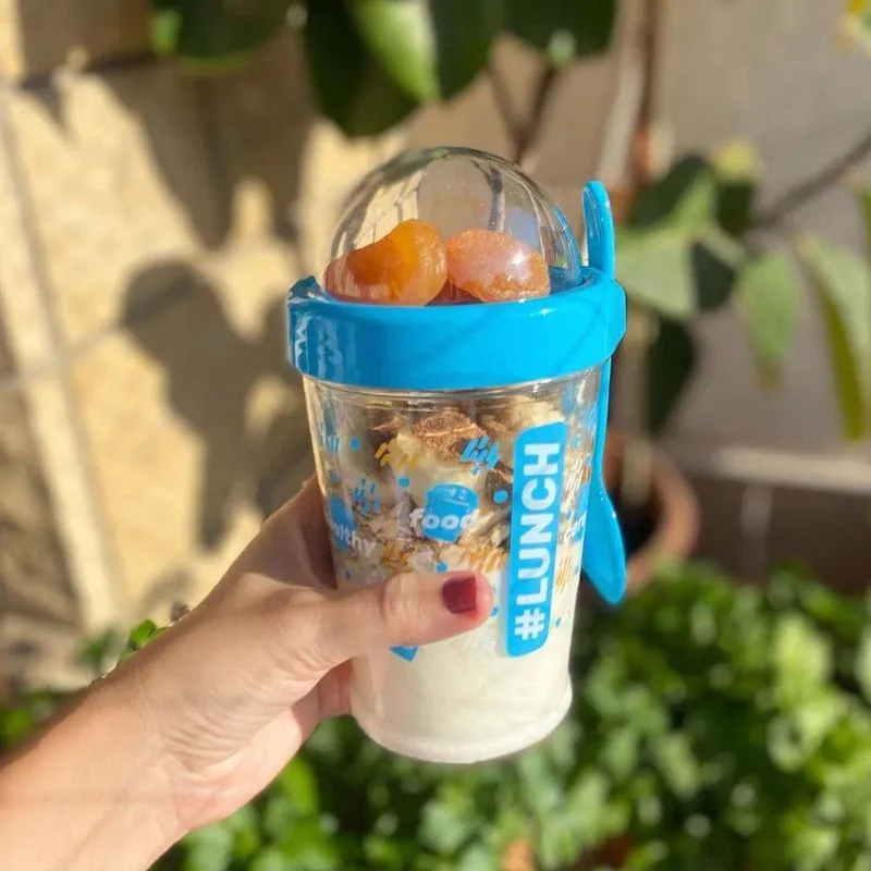 Cereal On the Go Cup, Meal Prep Container, 15 oz