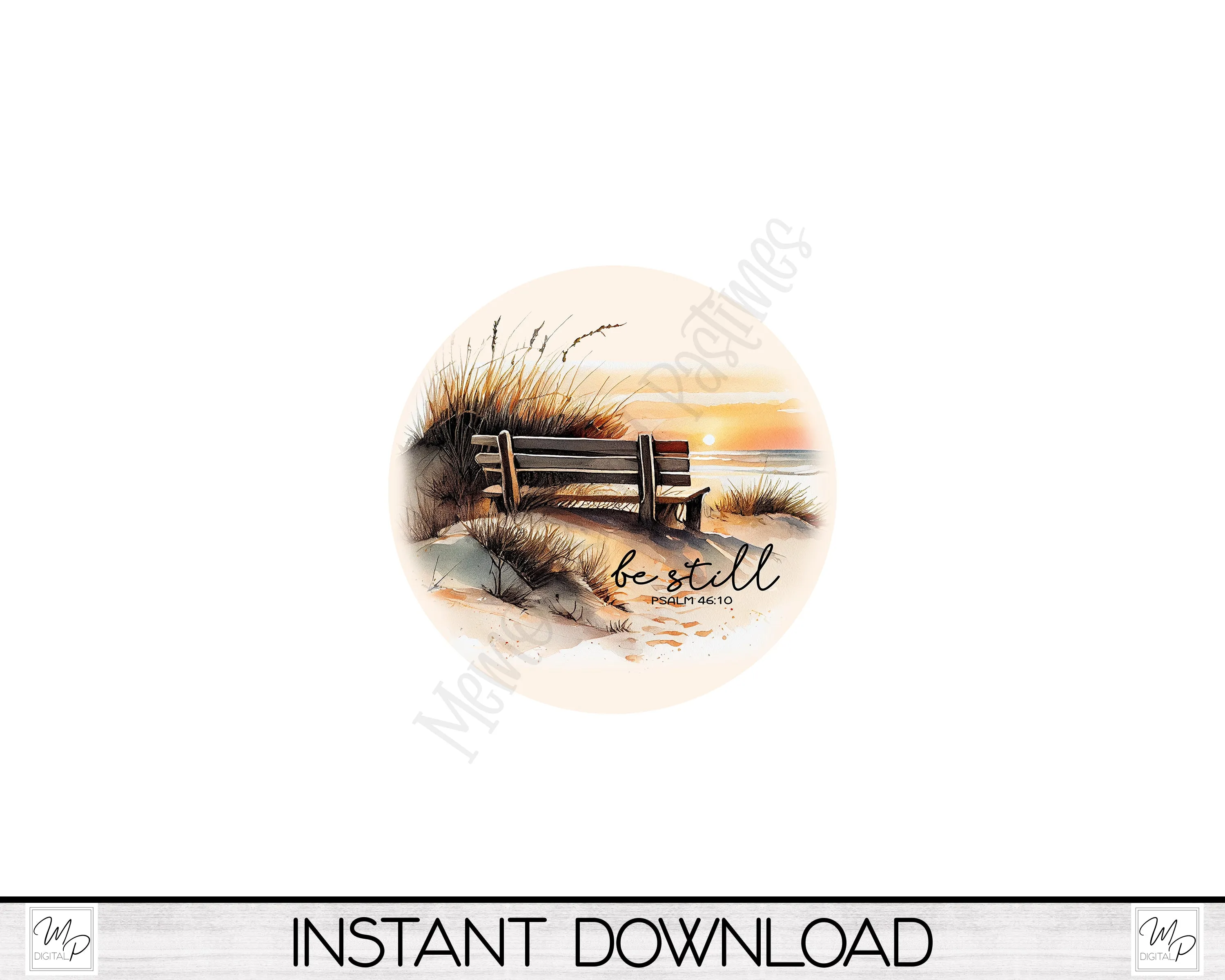 Christian Circle Front Door Hanger PNG Design for Sublimation, Digital Download