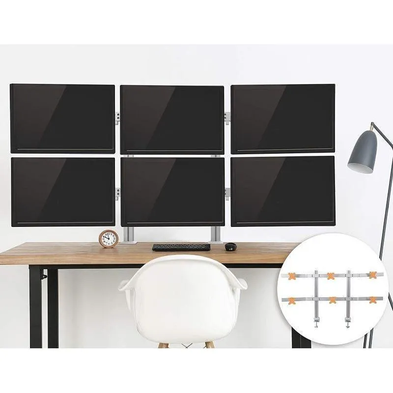 Clamp-On Heavy Duty Monitor Mounts (4-6 Monitor Options Available)