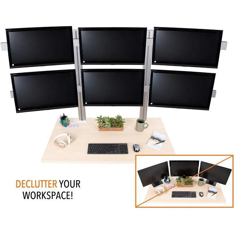 Clamp-On Heavy Duty Monitor Mounts (4-6 Monitor Options Available)