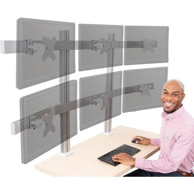 Clamp-On Heavy Duty Monitor Mounts (4-6 Monitor Options Available)