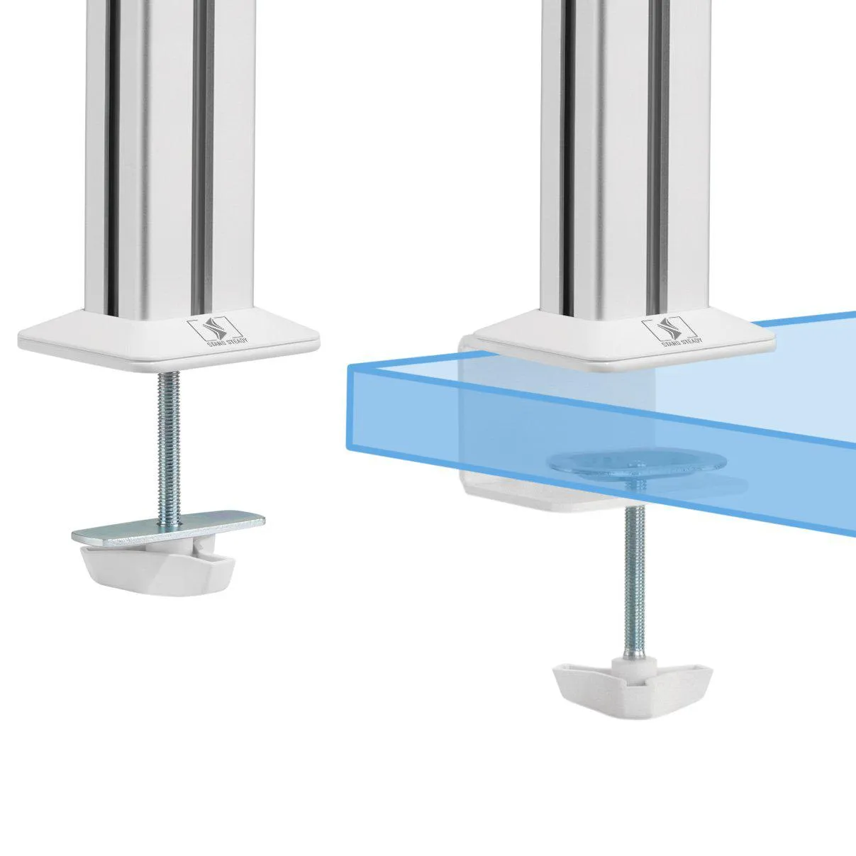 Clamp-On Heavy Duty Monitor Mounts (4-6 Monitor Options Available)