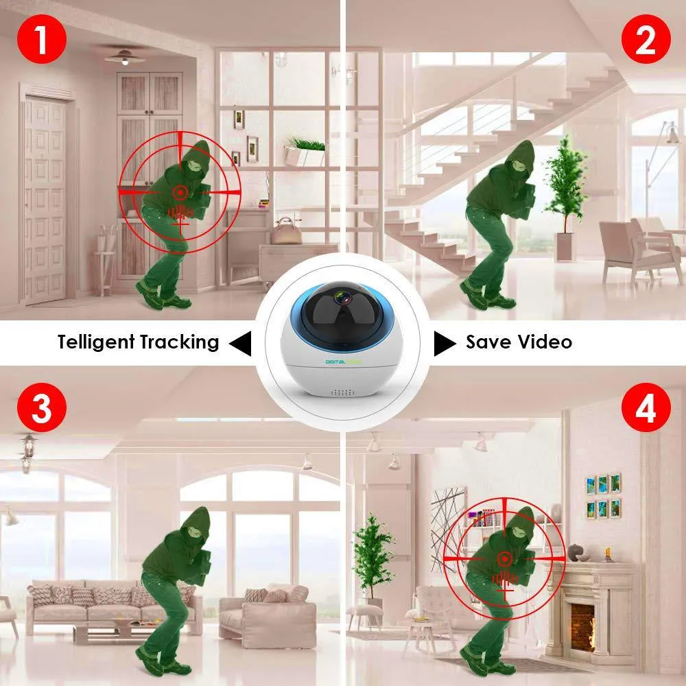 CM300 Smart Wireless Dome Camera (Works with Alexa and Google Assistant)