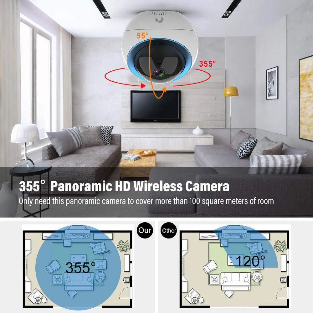 CM300 Smart Wireless Dome Camera (Works with Alexa and Google Assistant)