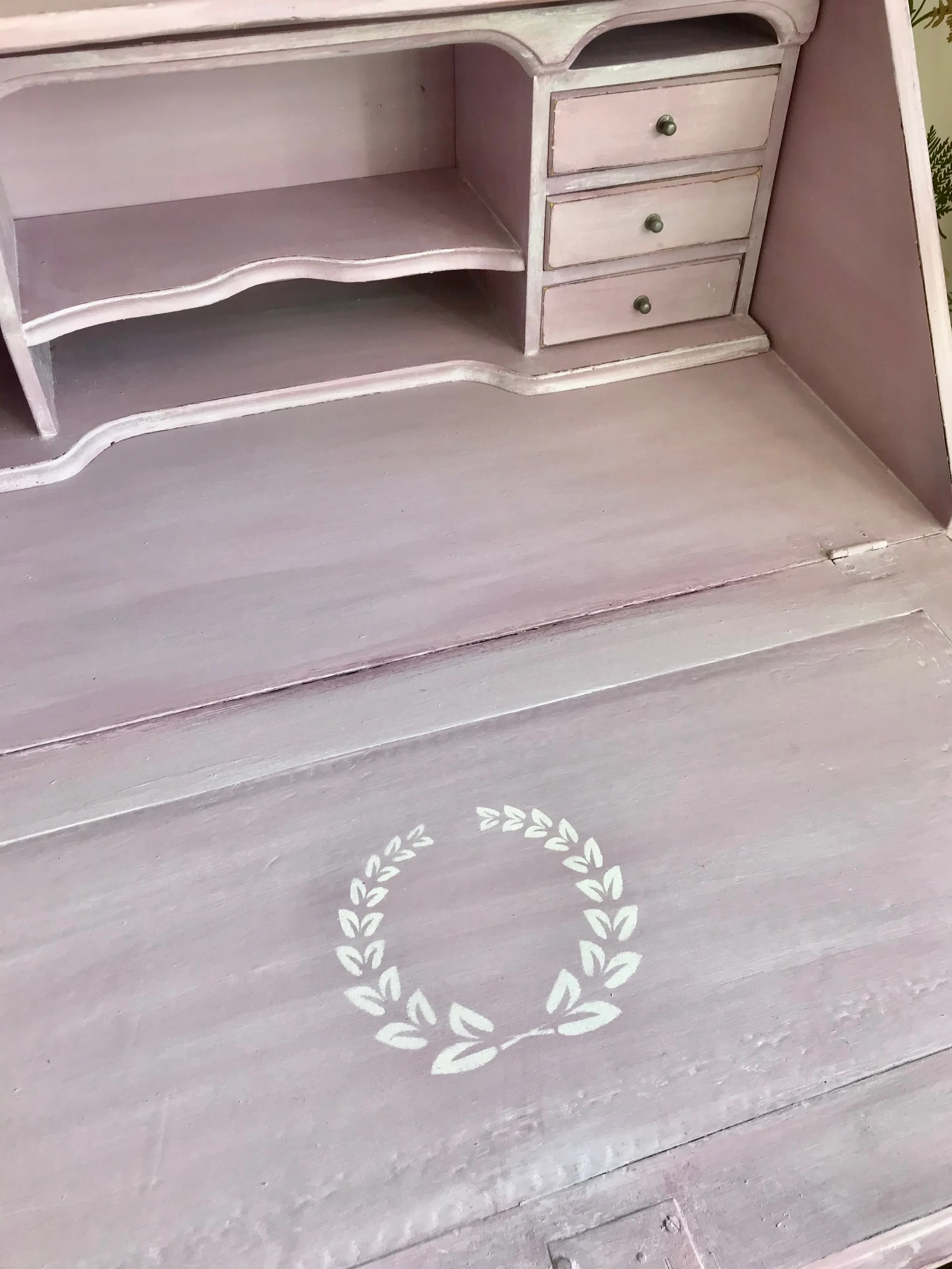 commission for Annette Vintage writing bureau
