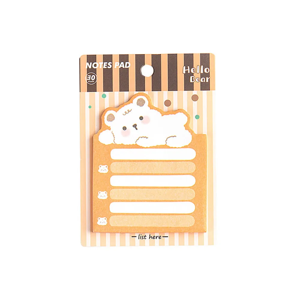 Creative cartoon shaped sticky notes, student office stationery supplies, message stickers ins, cute memo note pad, note pad, shaped note paper, patterns and styles sold randomly