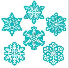 Creative Teaching Snowflakes 6" Designer Cut-Outs (CTP10595)