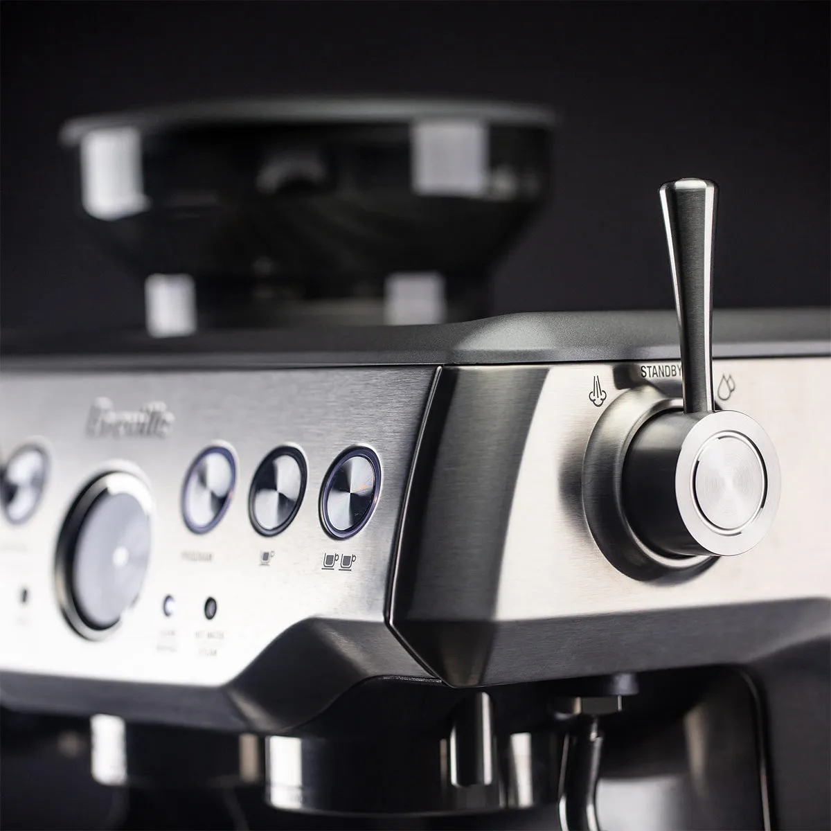 Crema Steam Lever Replacement for Breville Machines, Brushed Silver