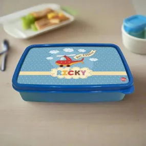 Custom Snack Containers Plastic Lunch Box for Boys  - Helicopter & Clouds