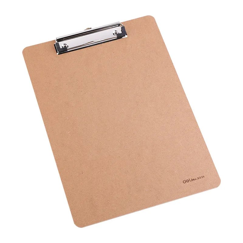 Deli MDF Low-profile Clip Board A4