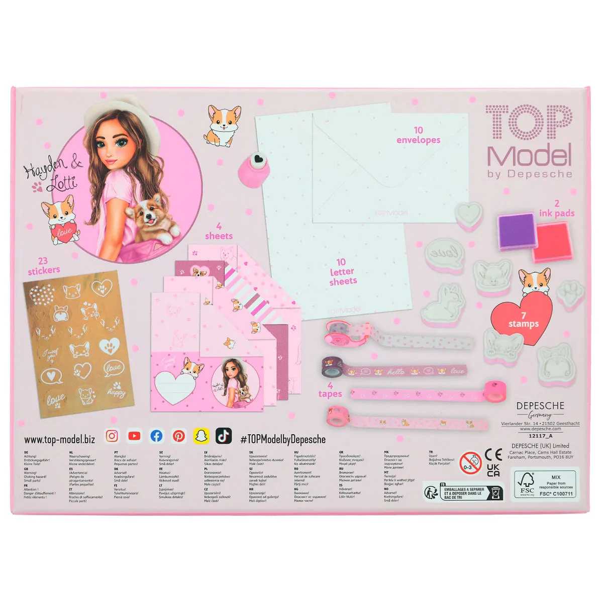 Depesche Topmodel Love Letter Set Corgi
