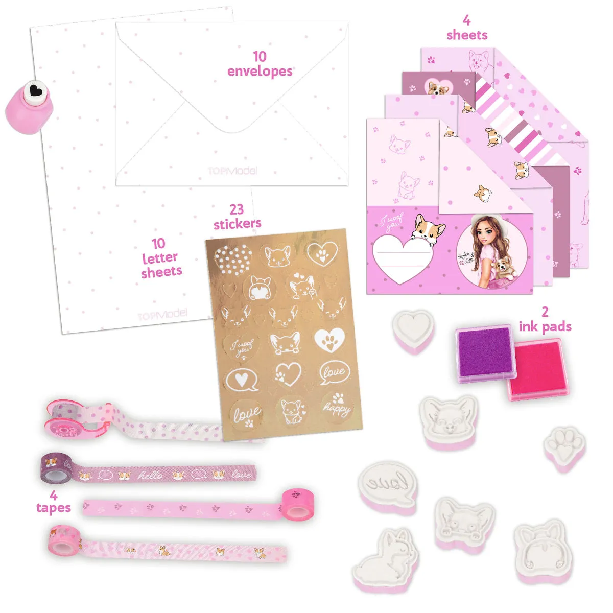 Depesche Topmodel Love Letter Set Corgi