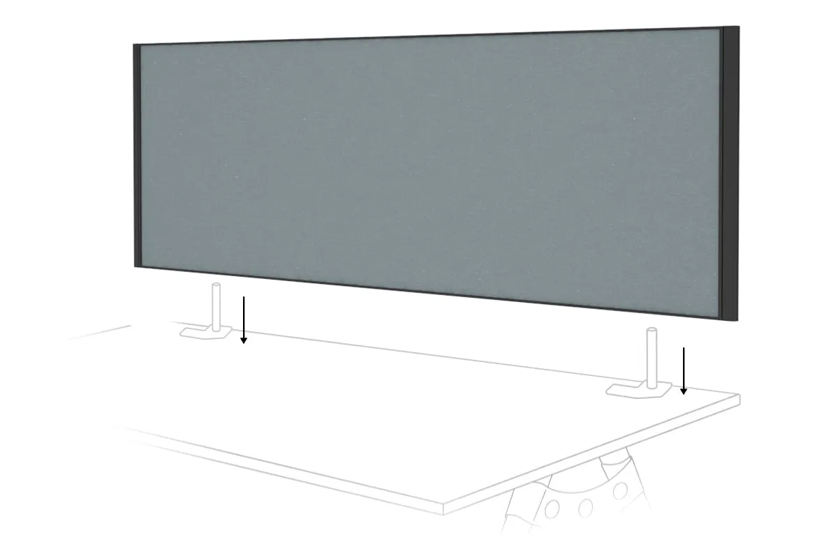 Desk Mounted Privacy Screen [1400W x 500H]