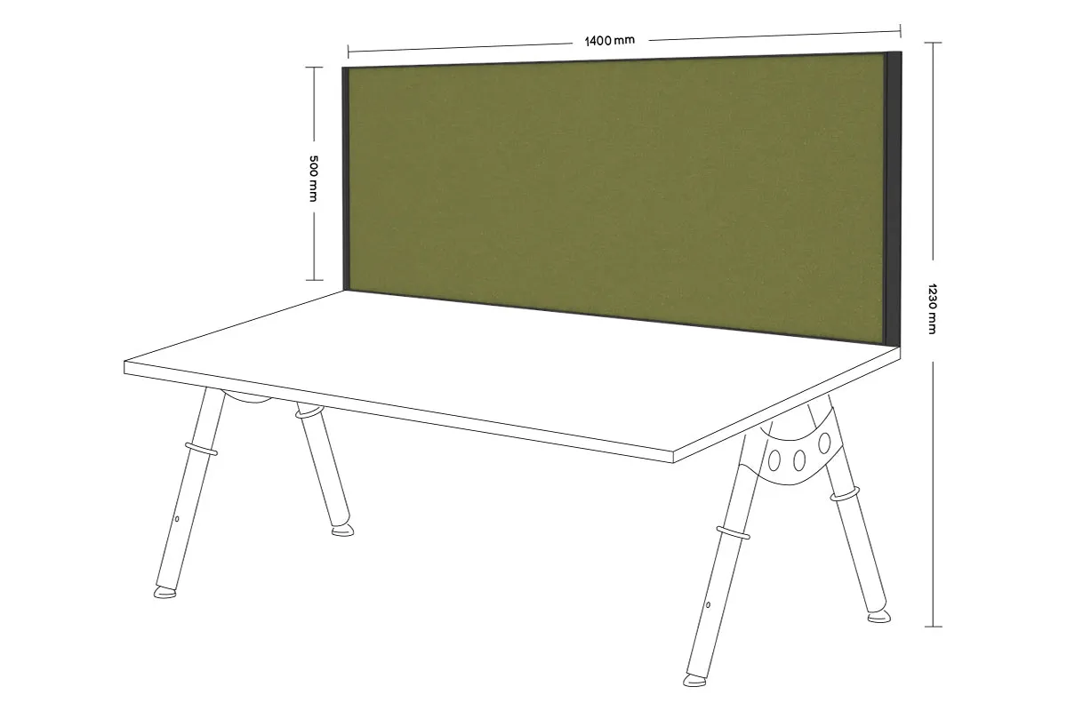 Desk Mounted Privacy Screen [1400W x 500H]
