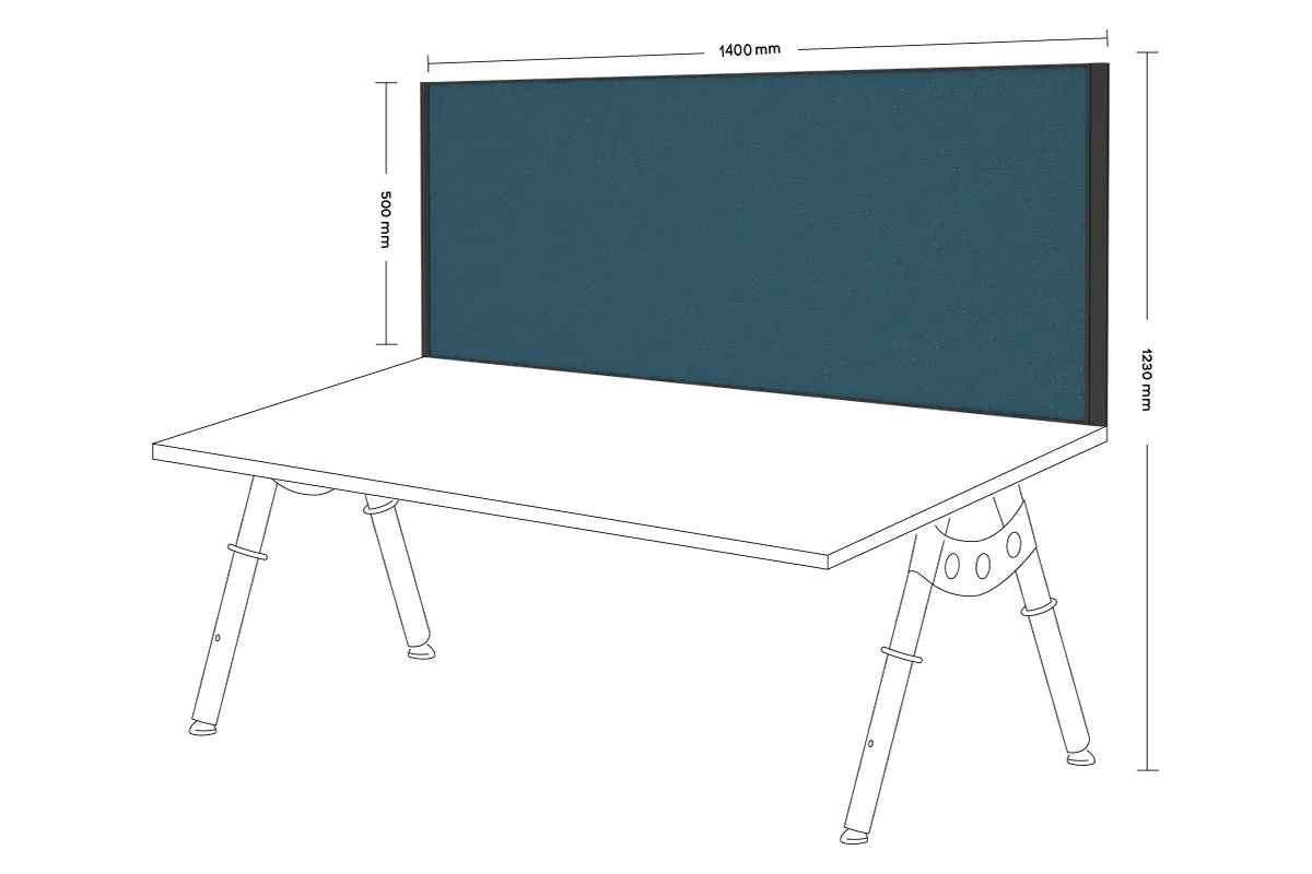 Desk Mounted Privacy Screen [1400W x 500H]