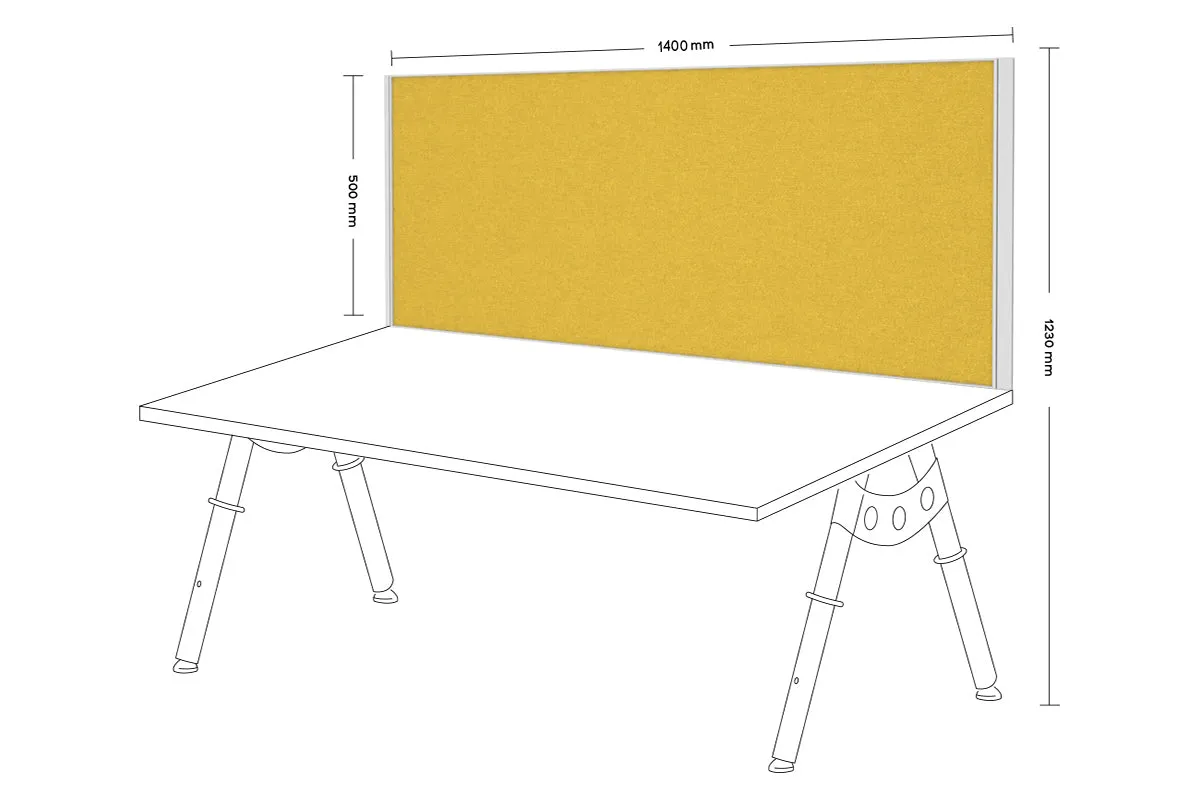 Desk Mounted Privacy Screen [1400W x 500H]