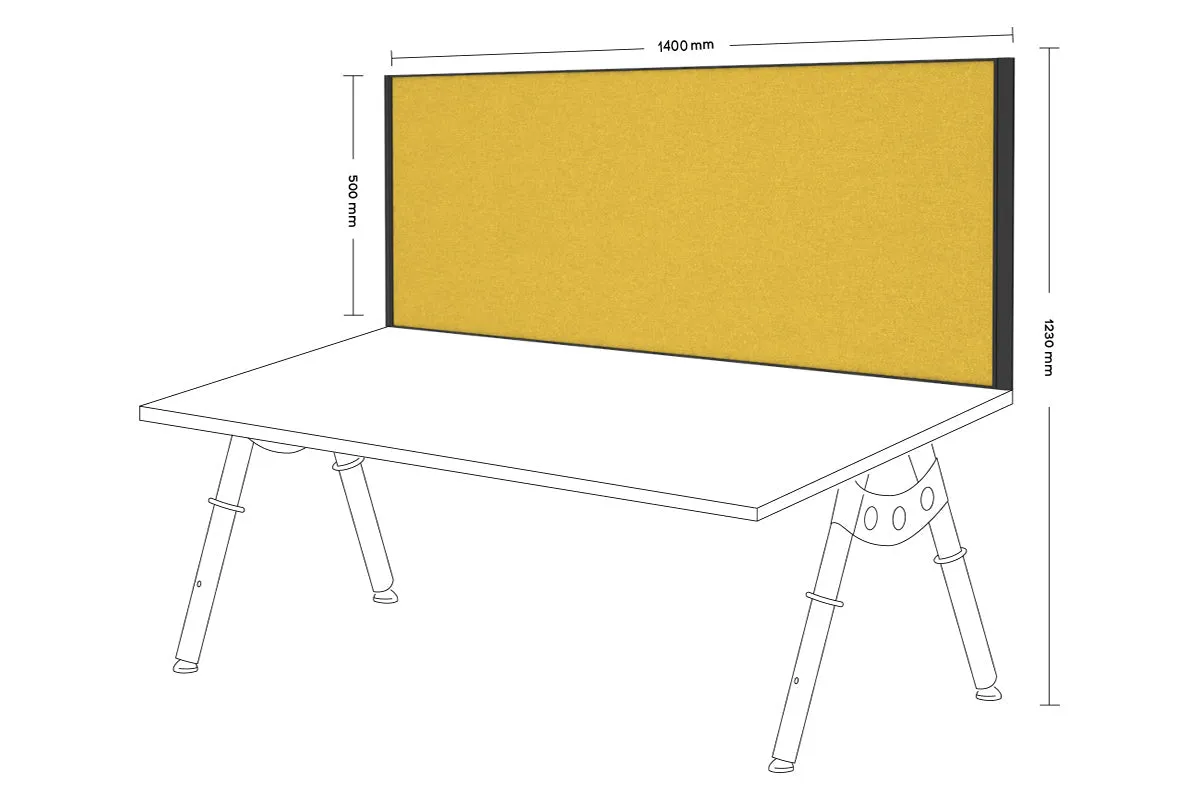 Desk Mounted Privacy Screen [1400W x 500H]