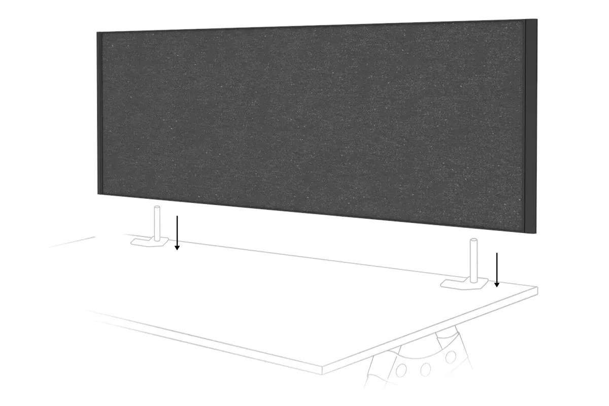 Desk Mounted Privacy Screen [1400W x 500H]
