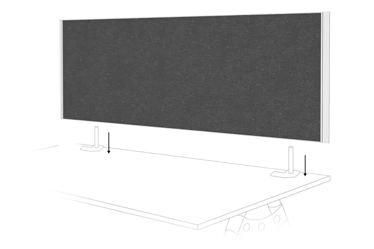 Desk Mounted Privacy Screen [1400W x 500H]
