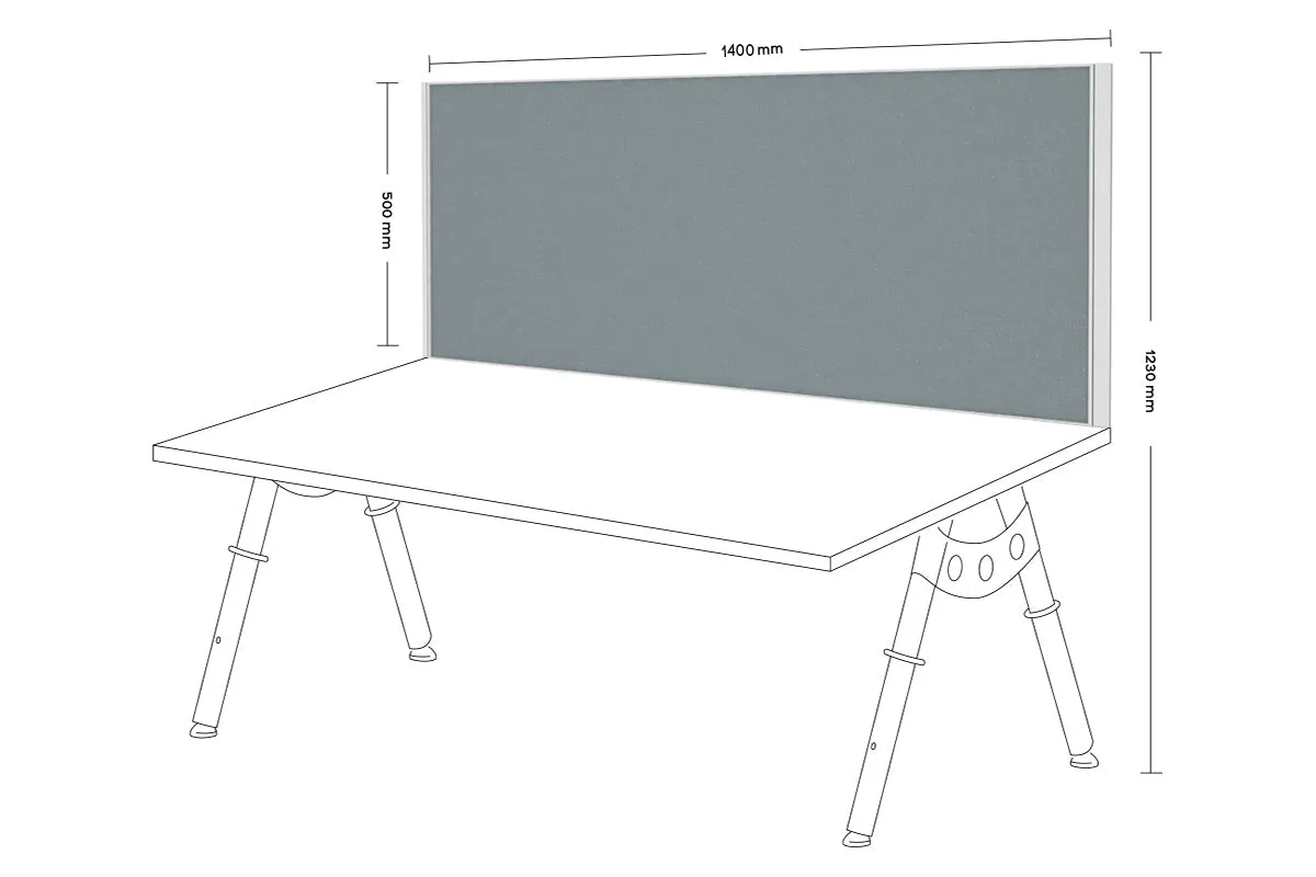 Desk Mounted Privacy Screen [1400W x 500H]