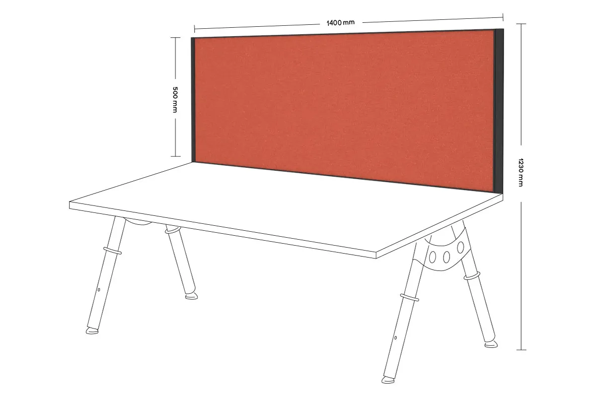 Desk Mounted Privacy Screen [1400W x 500H]