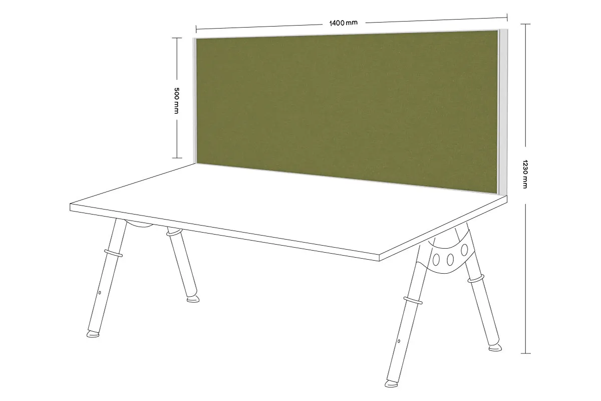 Desk Mounted Privacy Screen [1400W x 500H]
