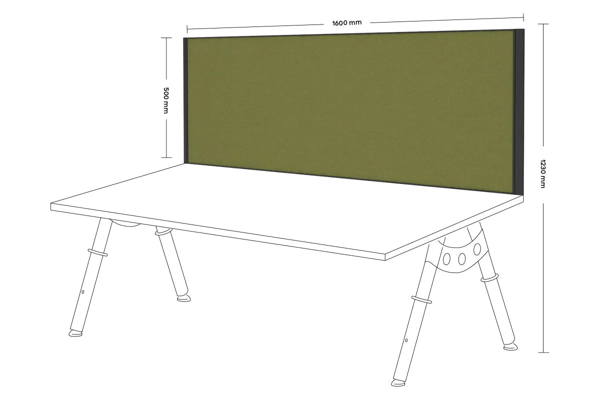 Desk Mounted Privacy Screen [1600W x 500H]