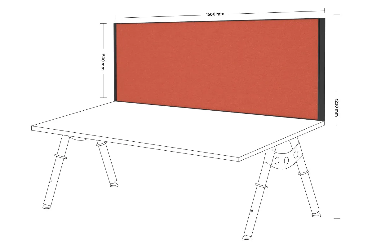 Desk Mounted Privacy Screen [1600W x 500H]