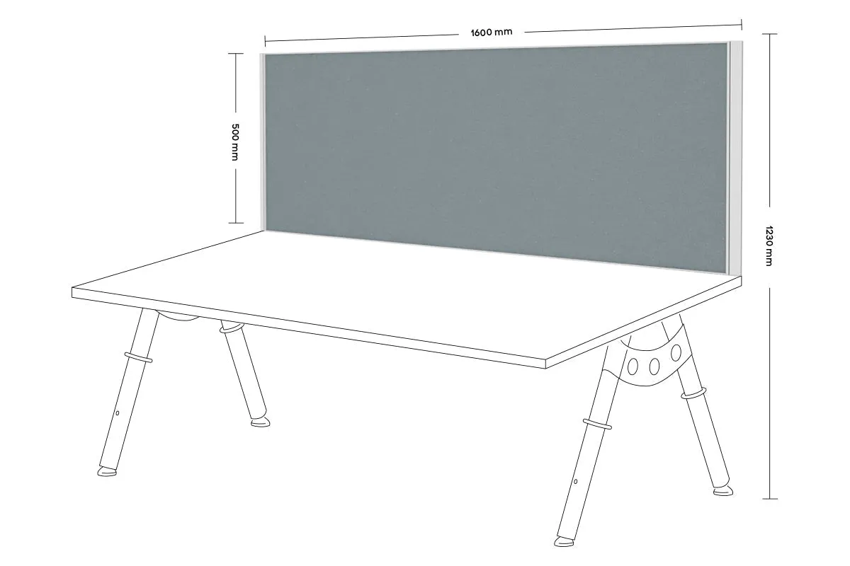 Desk Mounted Privacy Screen [1600W x 500H]