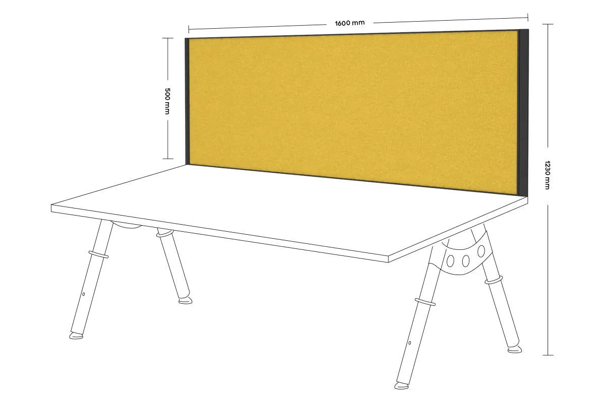 Desk Mounted Privacy Screen [1600W x 500H]