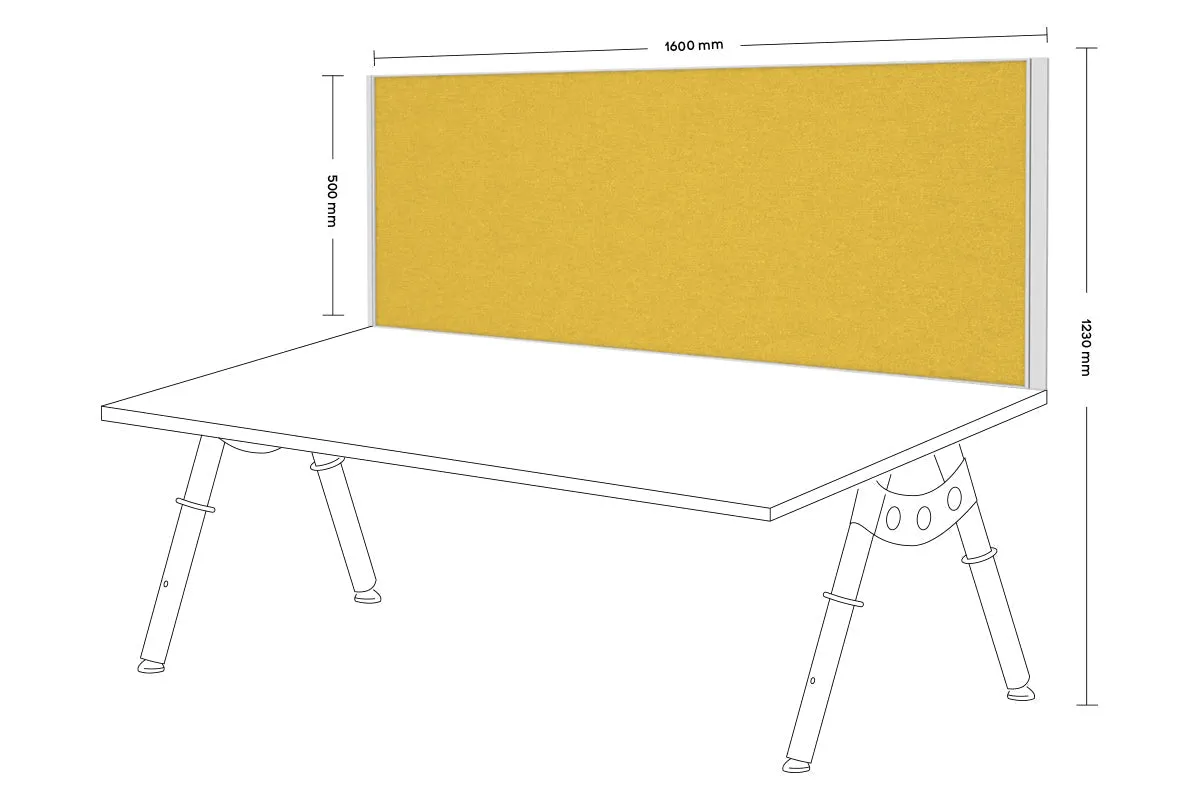 Desk Mounted Privacy Screen [1600W x 500H]