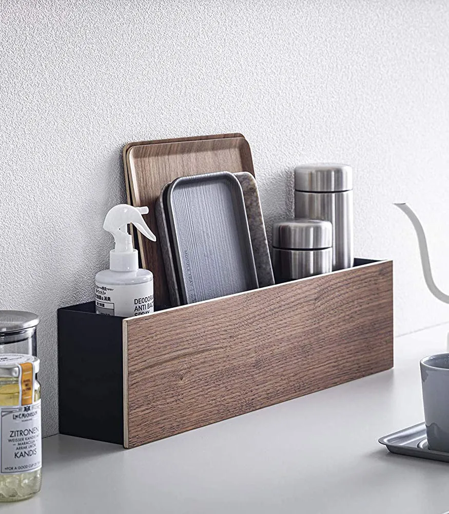 Desk Organizer - Two Sizes - Steel   Wood
