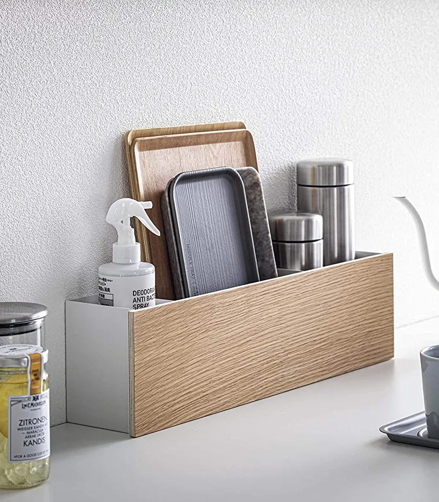 Desk Organizer - Two Sizes - Steel   Wood