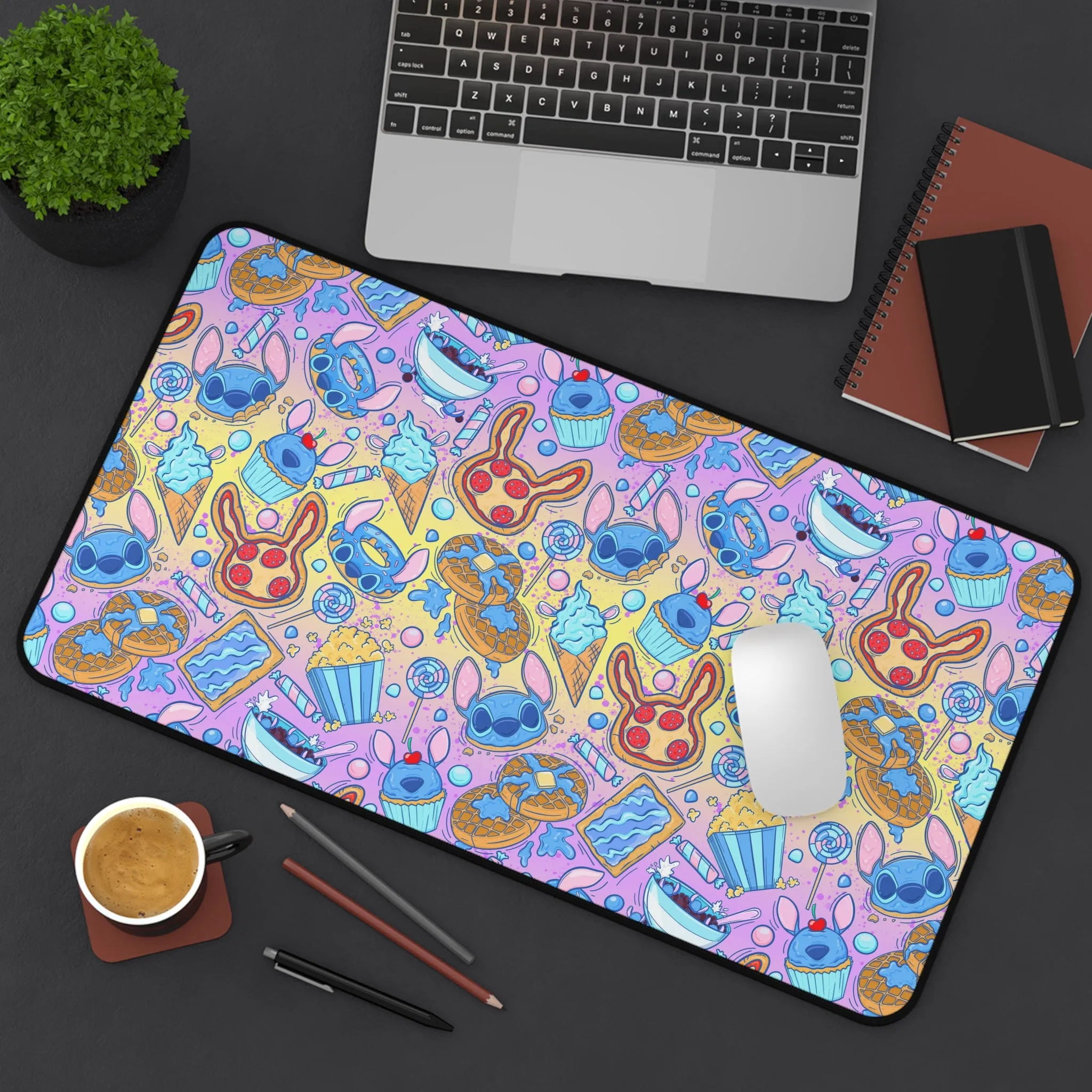 Disney Stitch Snacks Food Desk Game Mat Disneyland Magic Kingdom World Gift Parks Room Card Computer Inspired 626 Pizza