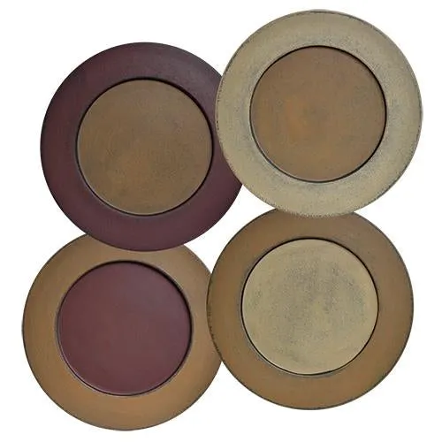(Distressed Plate 4 Asst 9.5")  (Pack of 4)
