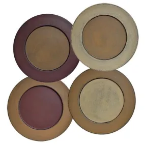 (Distressed Plate 4 Asst 9.5")  (Pack of 4)