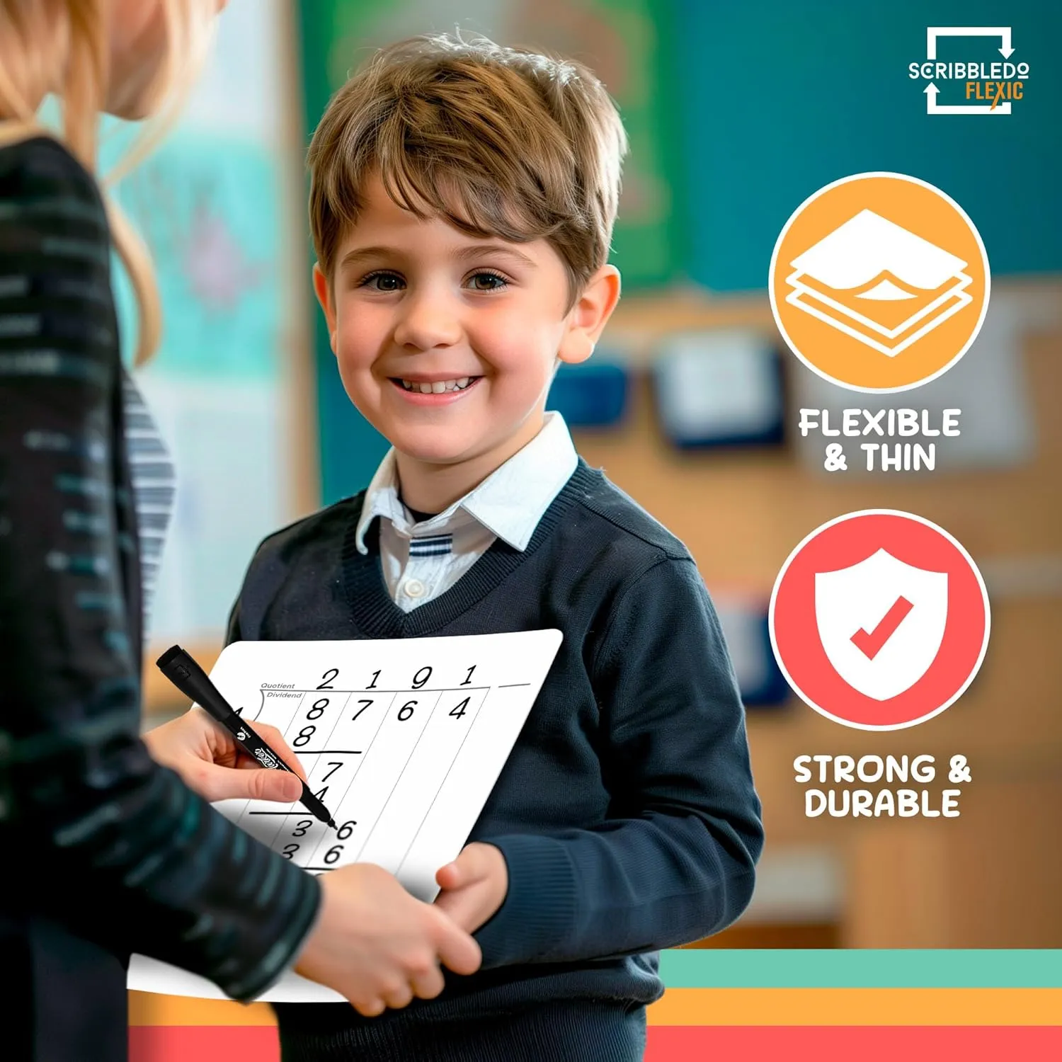 Division & Place Value Practice Flexic Sheet 9"x12" (10 pc)
