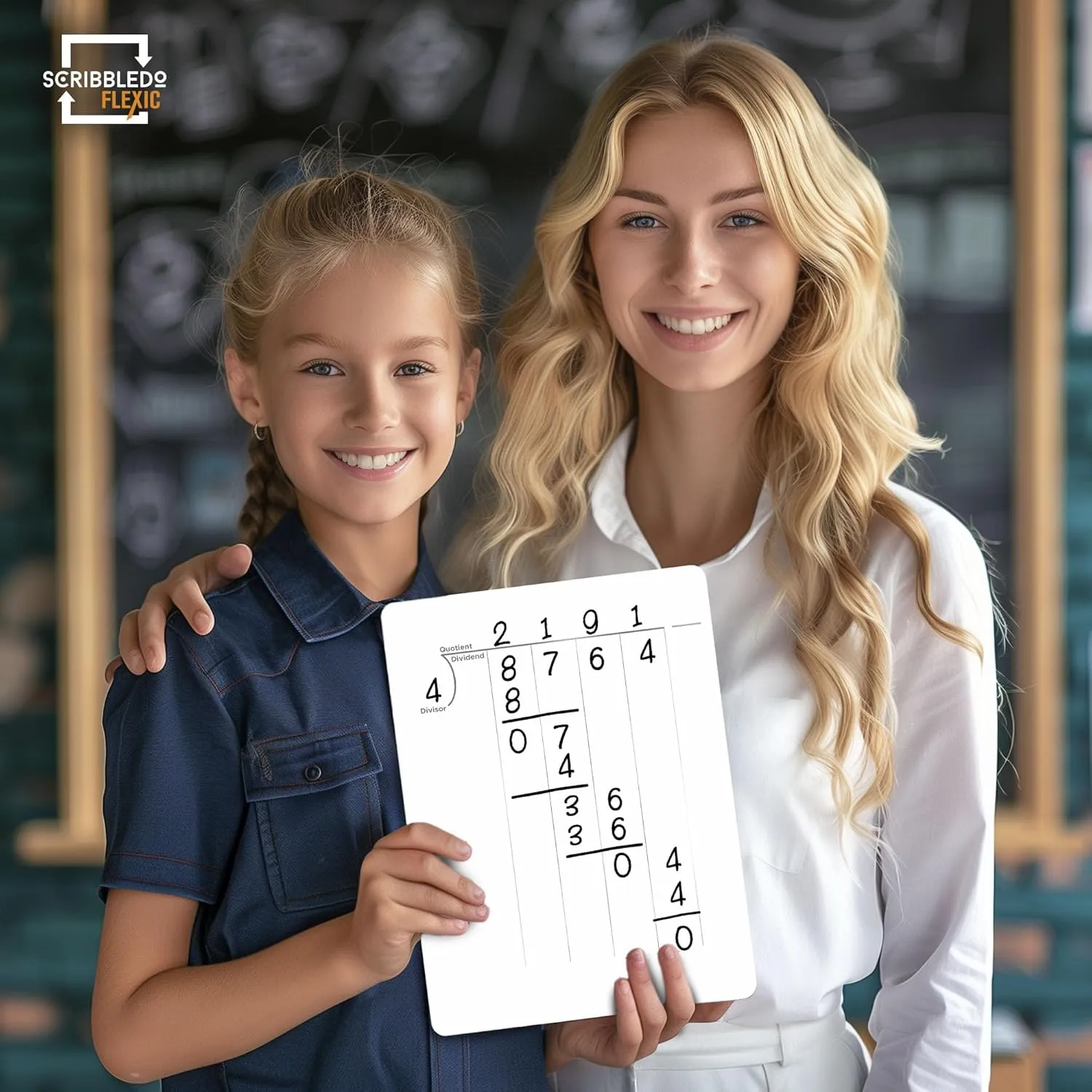 Division & Place Value Practice Flexic Sheet 9"x12" (10 pc)