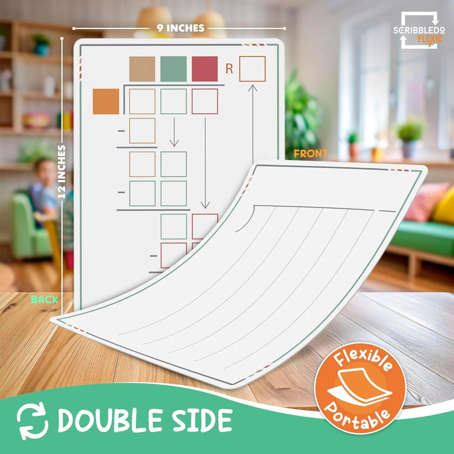 Division Practice Flexic Sheet 9"x12" (10 pc)