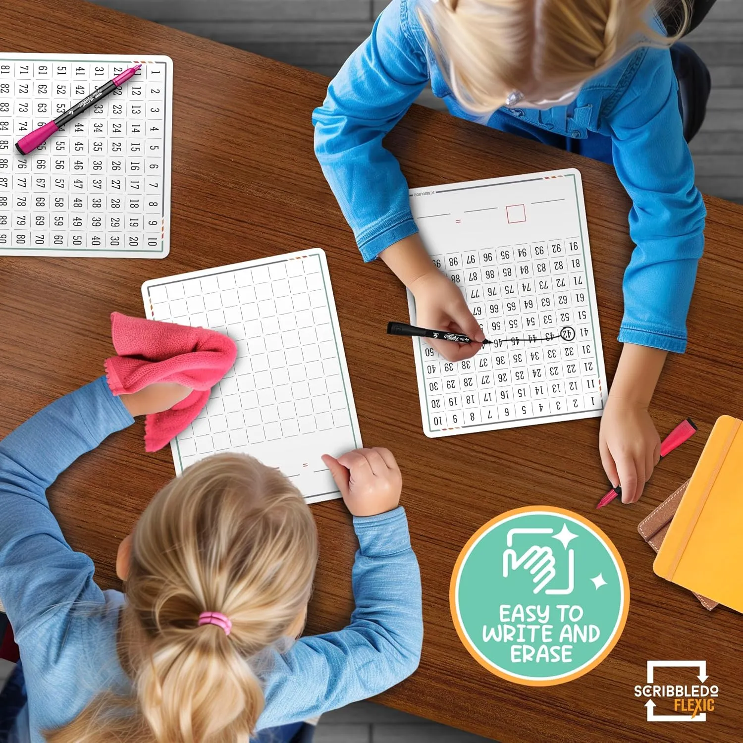 Dry Erase Flexic Number Chart 9"x12" (10 pc)