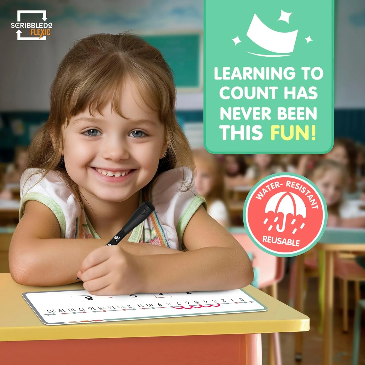 Dry Erase Flexic Number Line 4"x12" (10 pc)