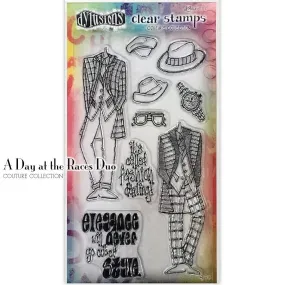Dylusions Stamps Clear Stamps Couture Collection - Men at the Races  Duo