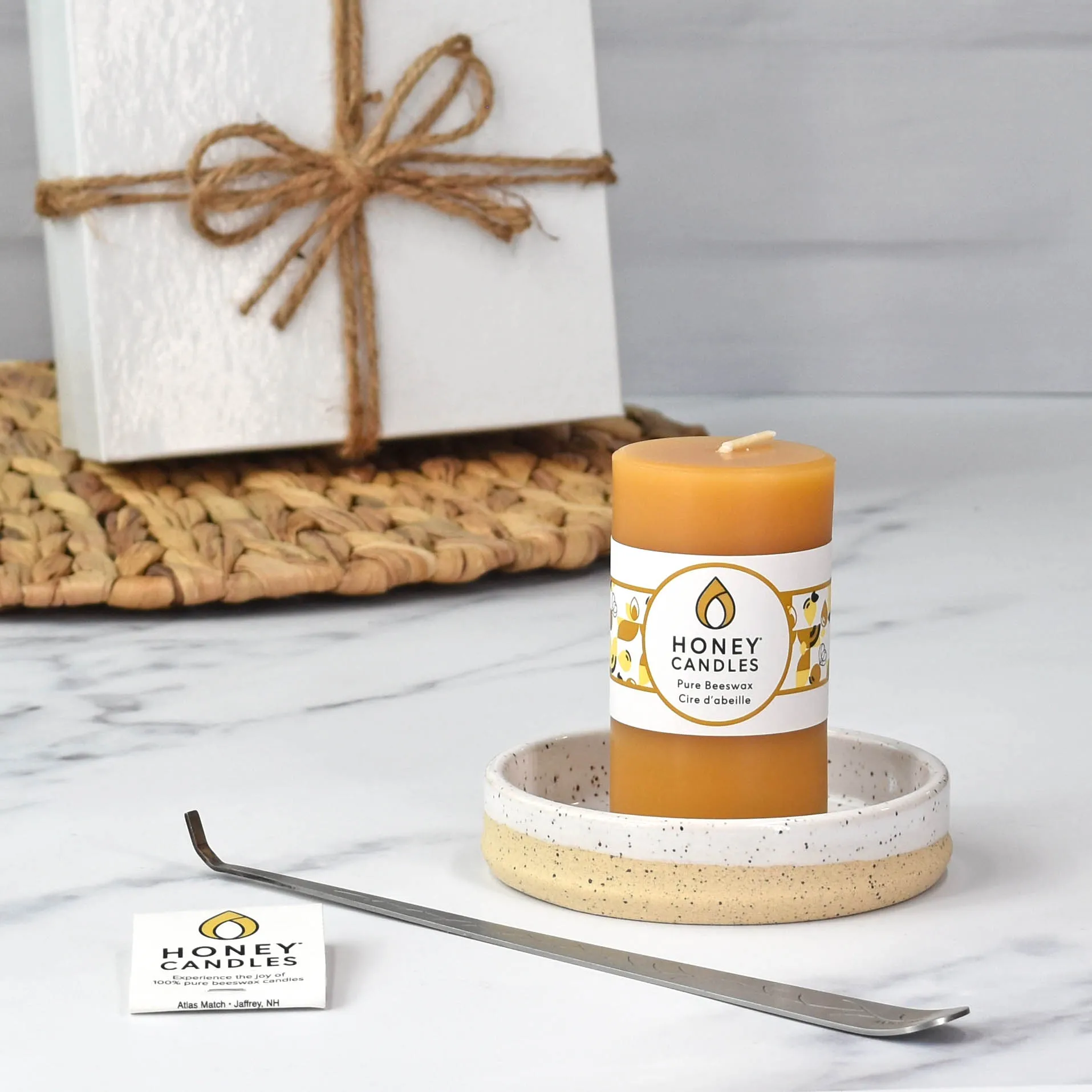 Eek Pottery X Honey Candles Small Pillar Gift Set