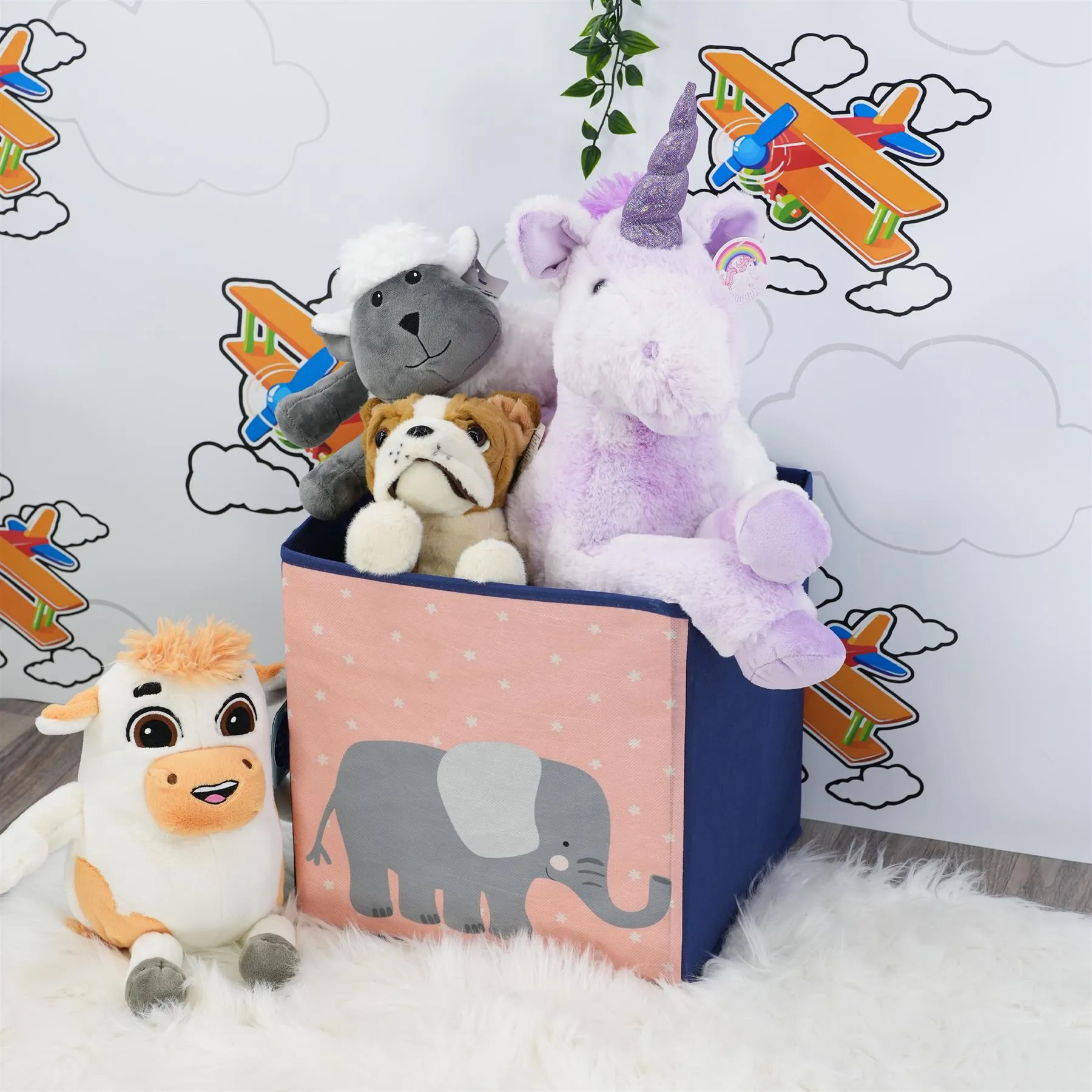 Elephant Design Foldable Storage Box