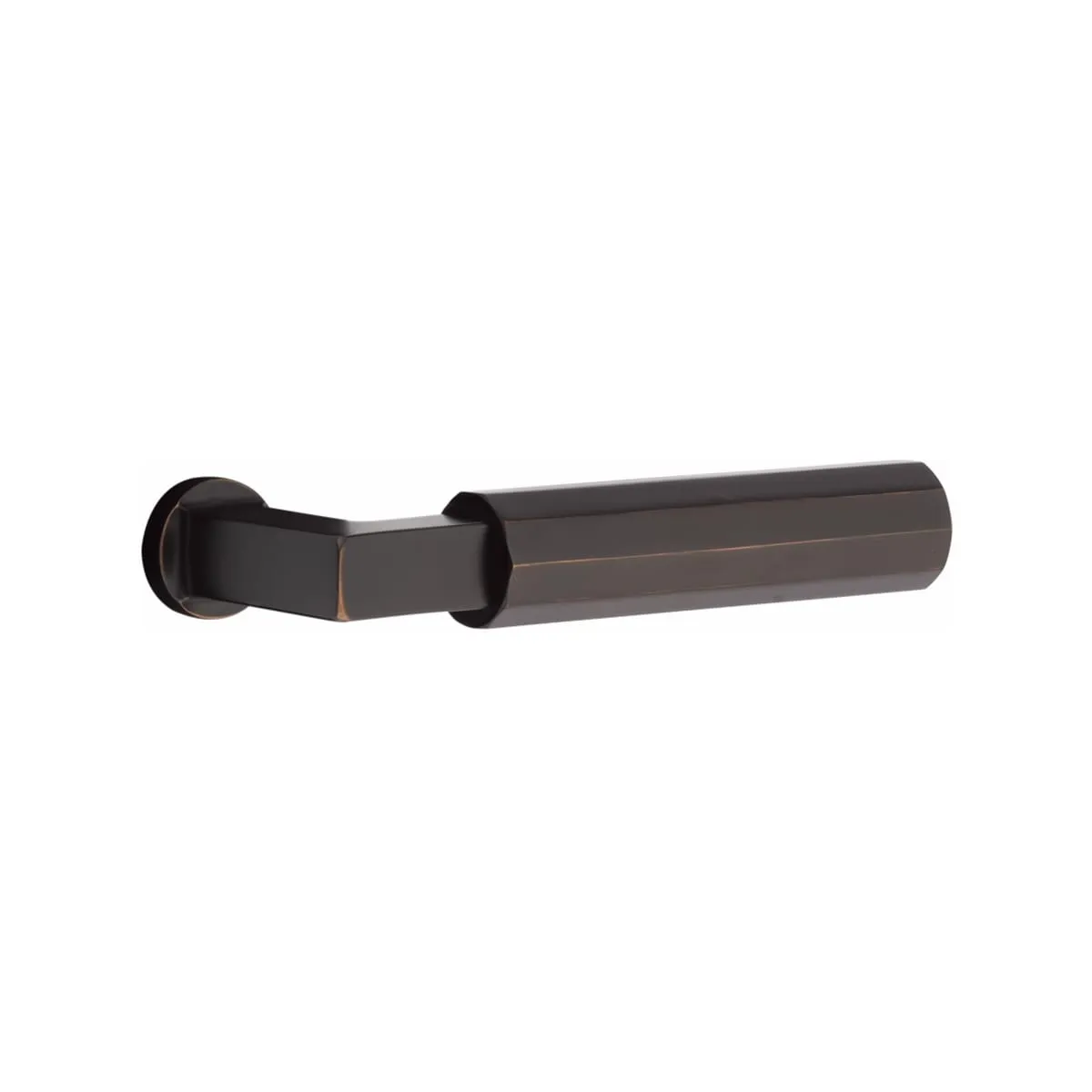 Emtek Single Cylinder Hamden Handleset EMPowered Motorized Smart Lock Upgrade With Select L-Square Faceted Lever