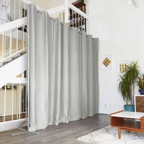 End2End Room Divider Kit - Large A, 8ft Tall x 12ft - 14ft Wide, Stone White (Room